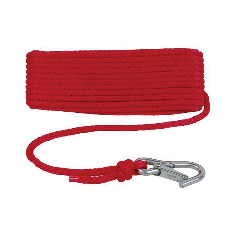 Attwood Solid Braid MFP Anchor Line, 3/8 x 50′ Red