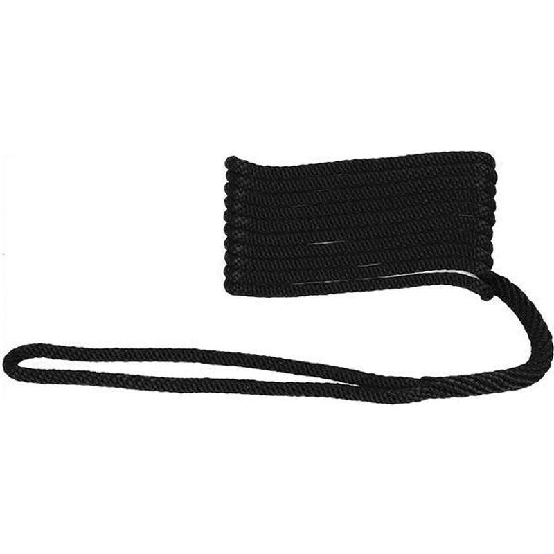Attwood Solid Braid MFP Dock Line, 3/8 x 15′ Black