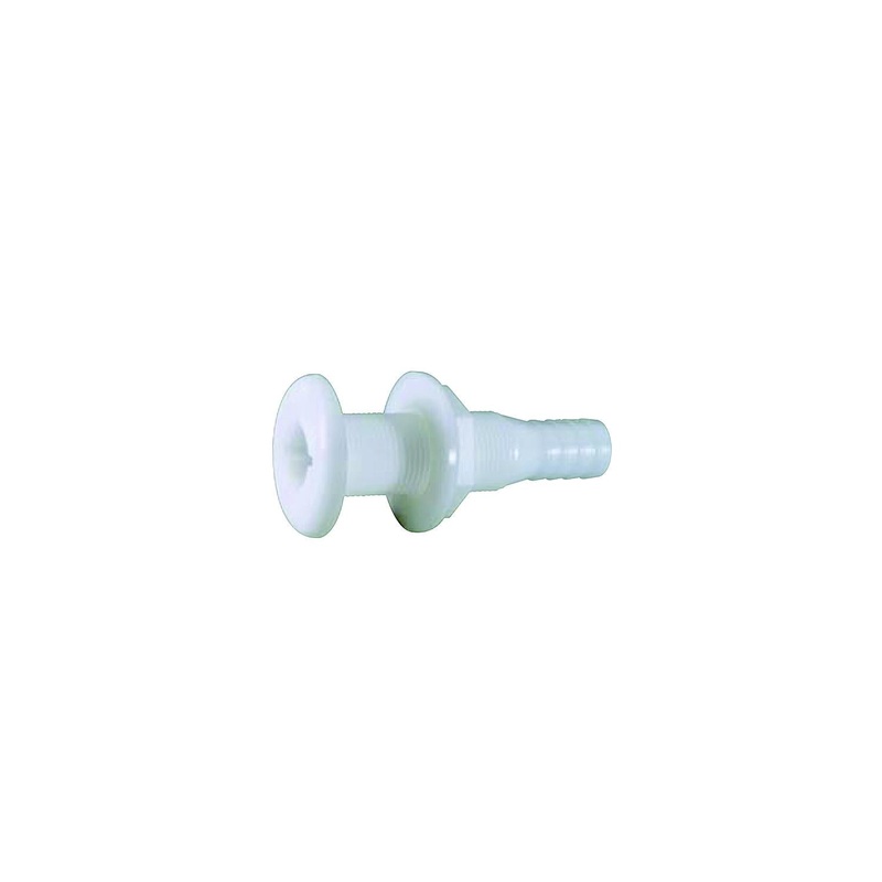 Attwood Thru Hull Connector For Hose, White – 3/4