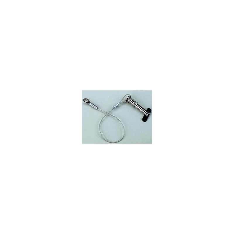 Tethered 1/4 Spring-Loaded Clevis Pin, Stainless Steel