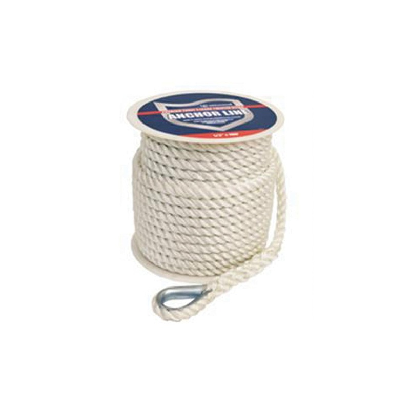 1/2X100  ANCHOR LINE WHT