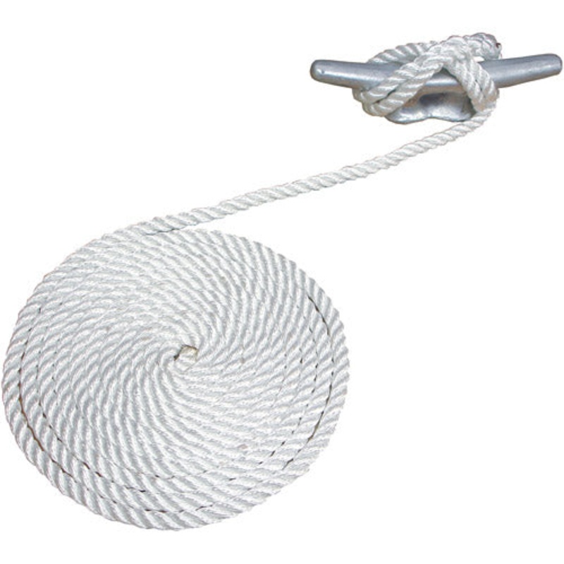 1/2X15  DOCK LINE WHITE T