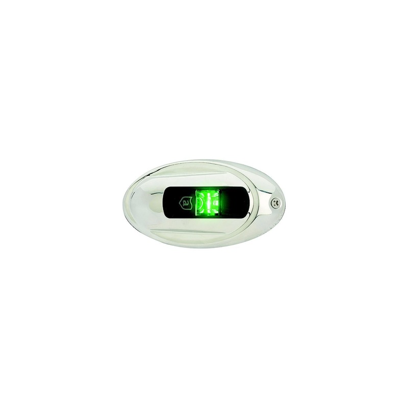 Attwood LightArmor LED Vertical Surface Mount Starboard Side Light, Oval