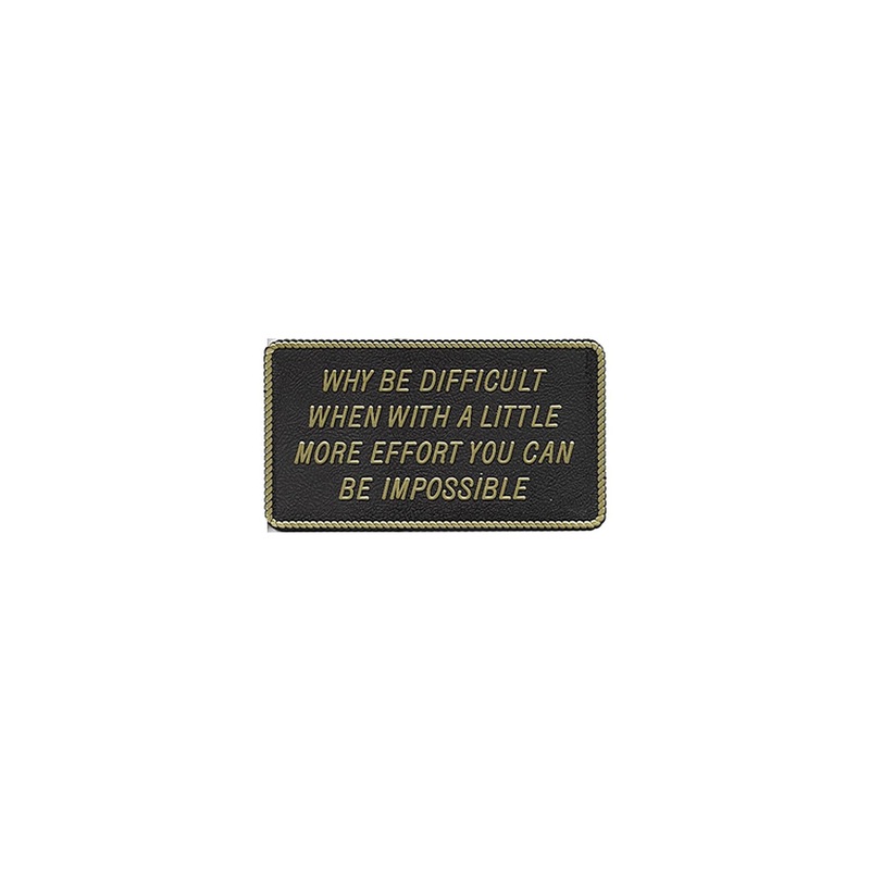 Why Be Difficult When With A