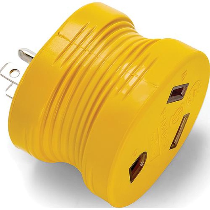 Camco Electrical Adapter, 15A Male, 30A Female, Bulk