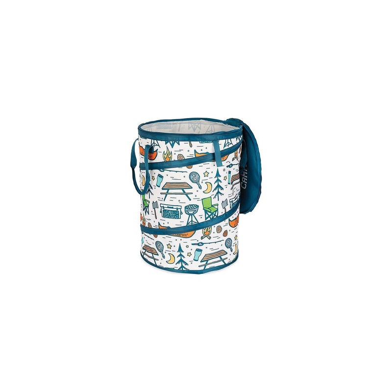 Camco 42997 Pop-Up Utility Container, Multi-color/Campsite, 30 Gal.