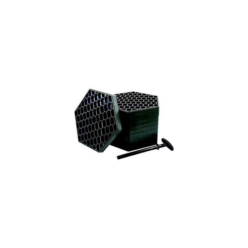 Camco 44530 Fasten RV Footpath Stepping Blocks, Charcoal, 10/pk