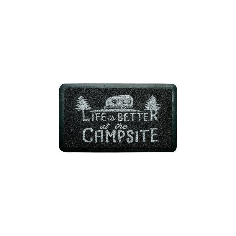 Camco 53200 Life Is Better At The Campsite Scrub Mat, Gray