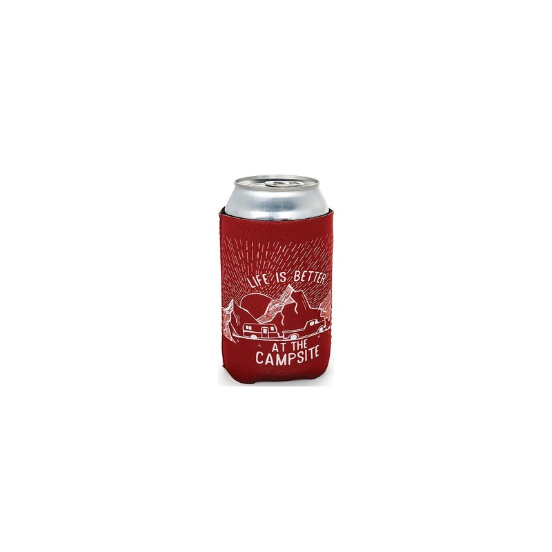 Camco 53248 Life Is Better At The Campsite Can Holder, Burgundy, Sunrise Better At Campsite
