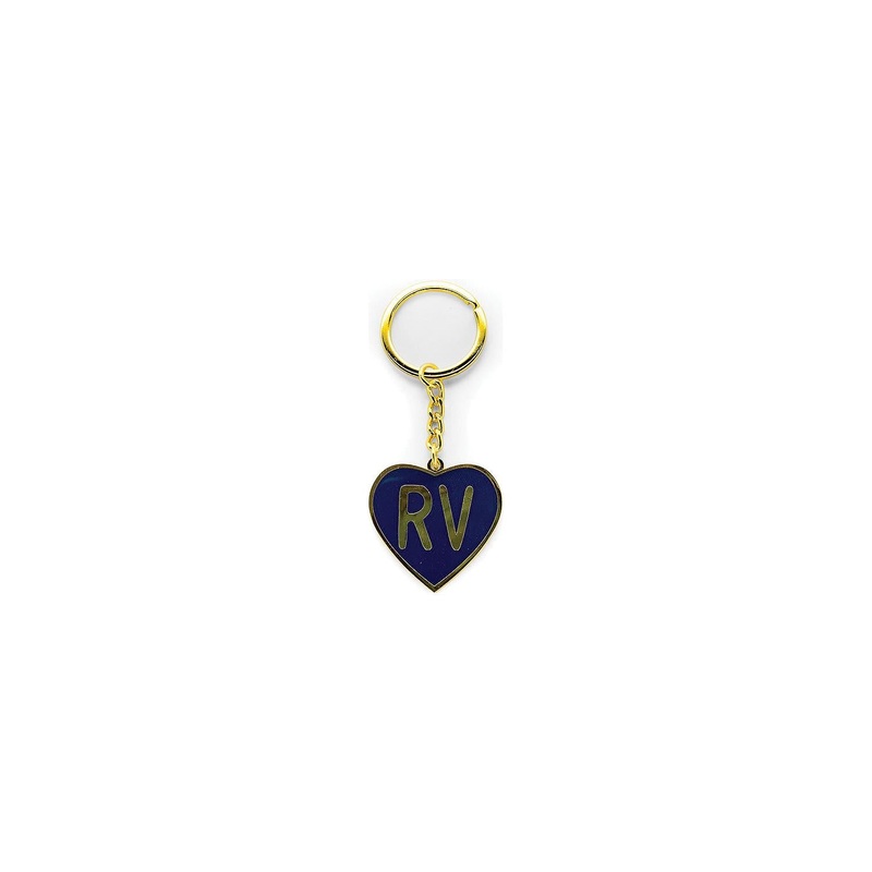 Camco 53288 Enamel Keychain, RV Themed, Navy RV heart