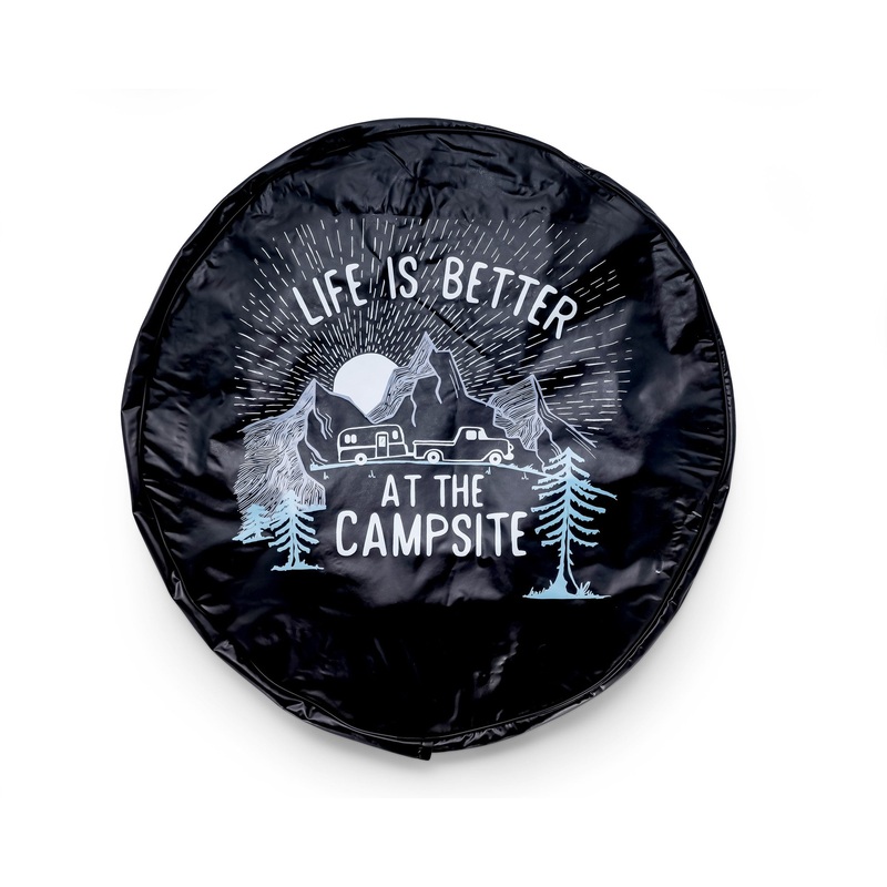 Camco 53291 Spare Tire Cover, 29, Black / RV Sunrise