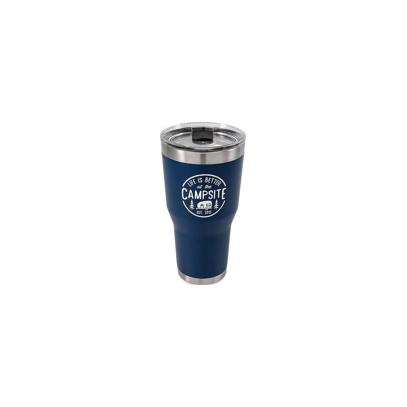 Camco 53324 Life Is Better At The Campsite Tumbler, 30 oz., Navy