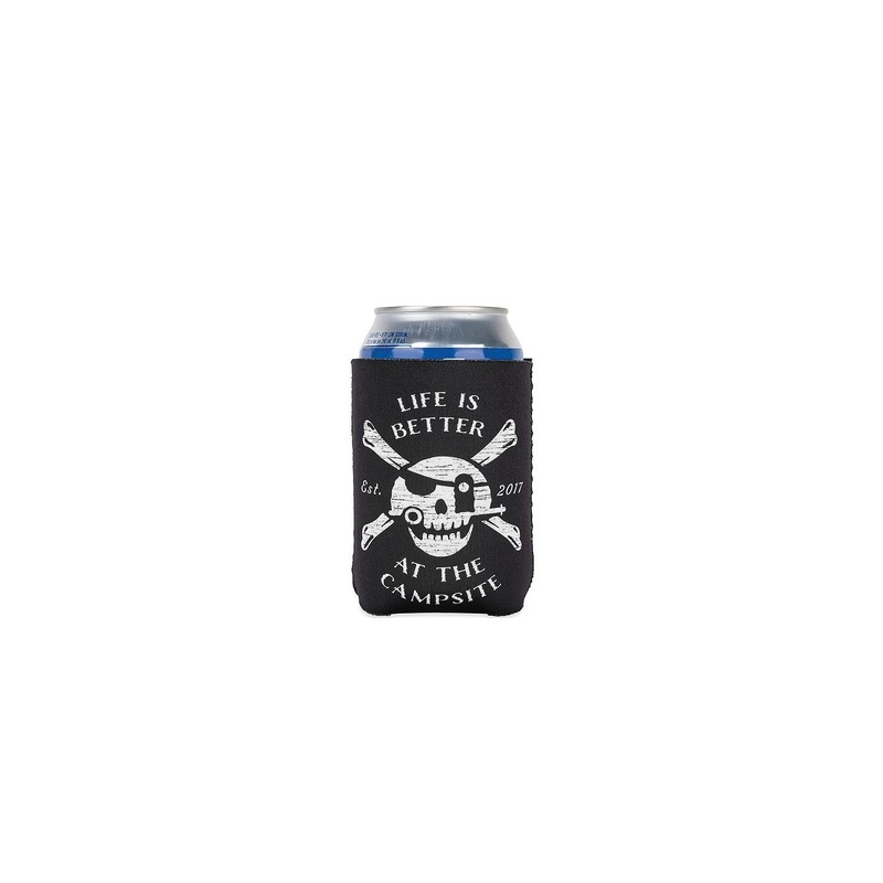 Camco 53414 Life Is Better At The Campsite Can Holder, Black, Jolly Roger