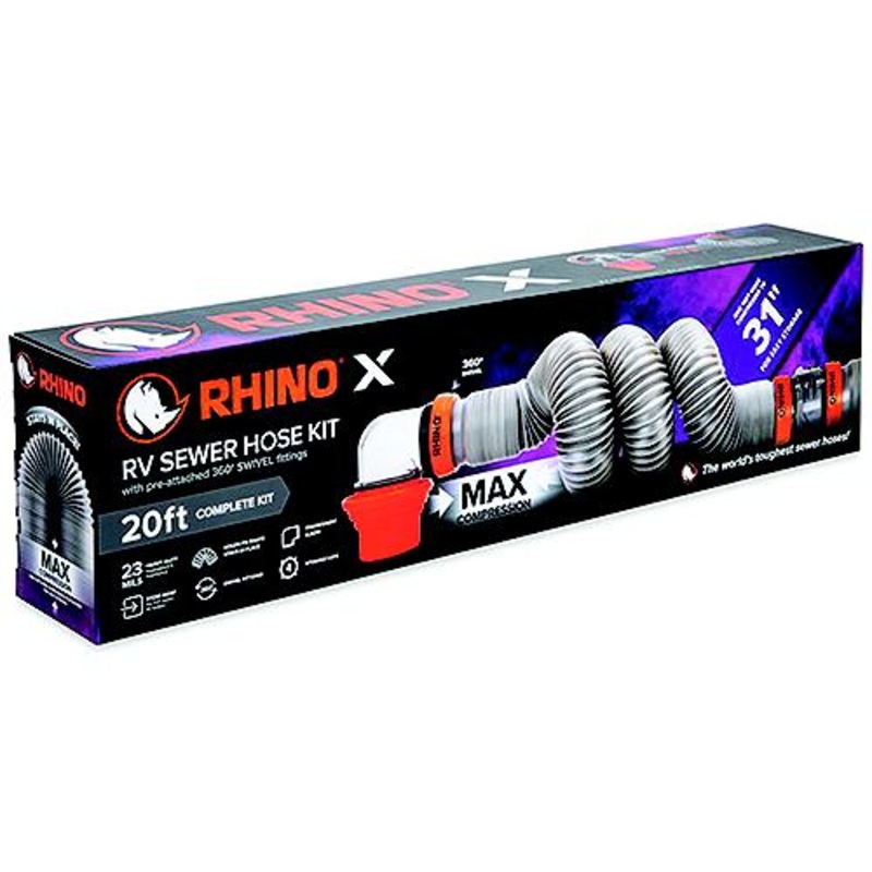 Camco 39390 Rhino X RV 20′ Sewer Hose Kit