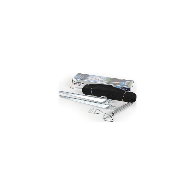 Camco 42514 RV Awning Hold Down Strap Kit, 2/pk