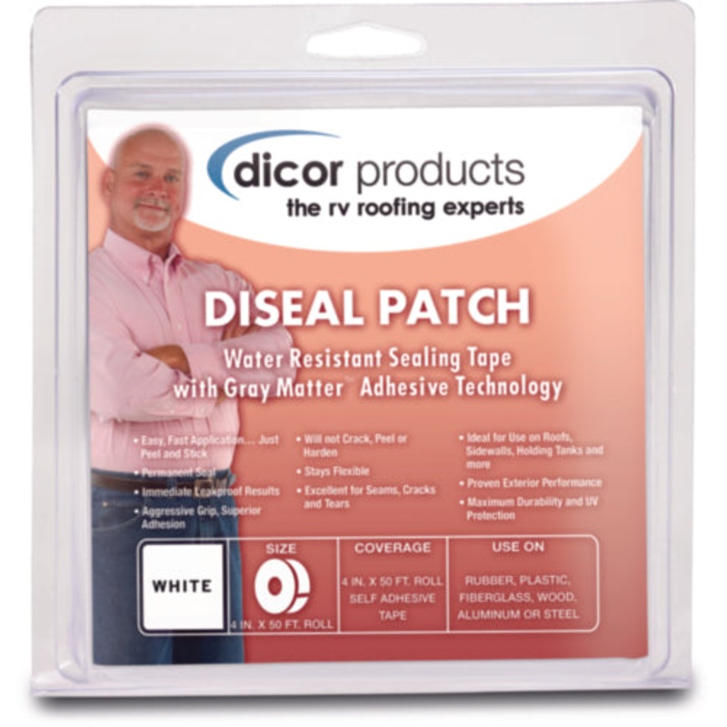 Dicor 522TPO6501C Seal-Tite Sealing Tape, 6 x 50′ White Roll