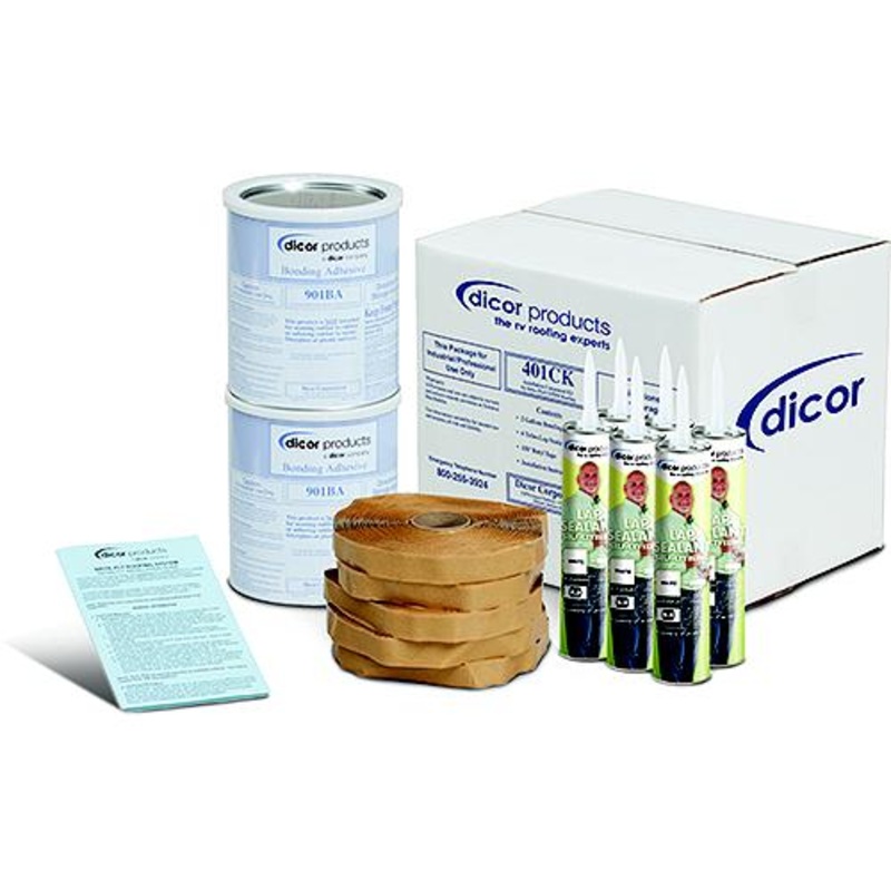 Dicor Rubber Roof Installation Component Kit, Grey