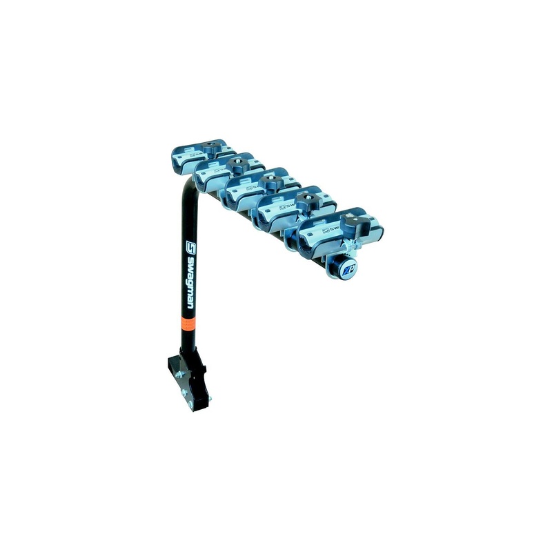 Swagman XP5 Folding Single Arm Bike Rack Fits 2 Hitch Receiver For Up To 5 Bikes (Locking Knob Included)