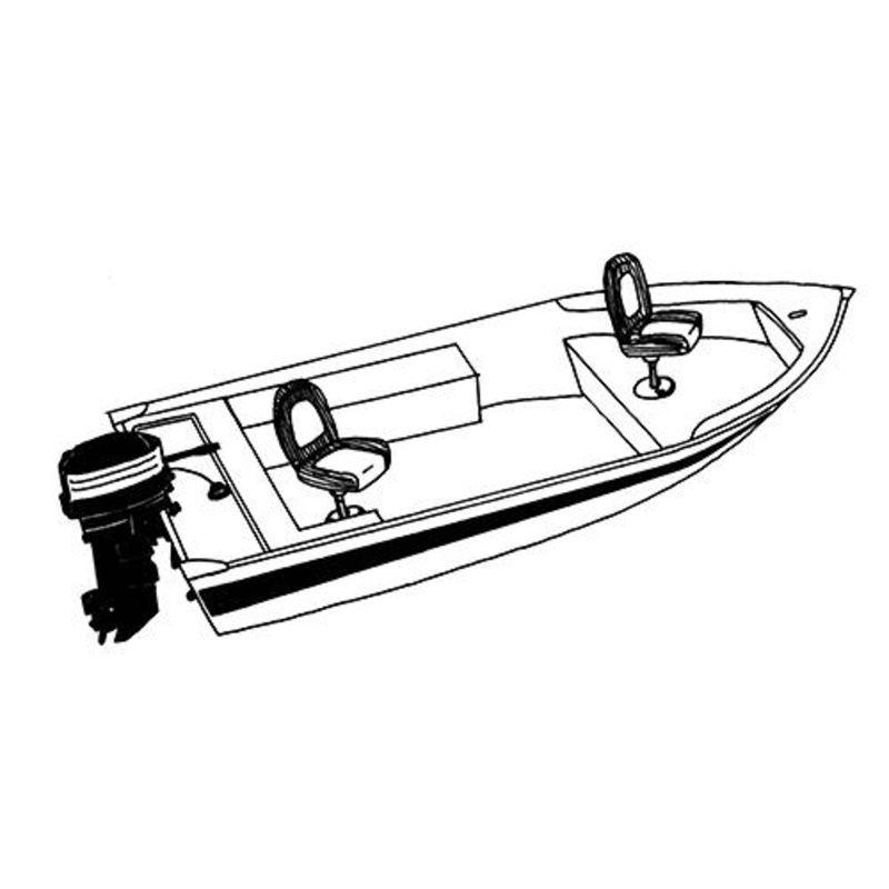Carver 70124F10 V-Hull Fishing -Narrow Series, 14’6, Poly-Flex II Slate Gray
