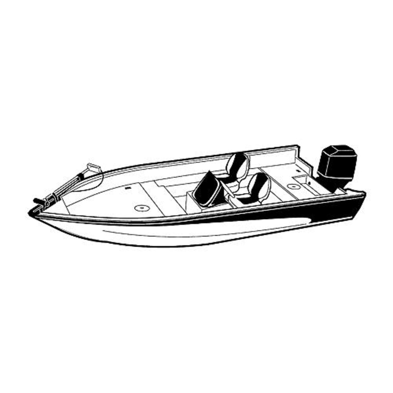 Carver 72216F10 V-Hull Fishing With Side Console, 16’6, Poly-Flex II Slate Gray
