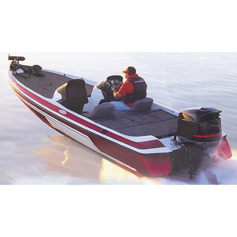 Carver 77221S11 Wide Bass Boats, 21’6, Sun-Dura Mist Gray O/B w/Tie Down Kit