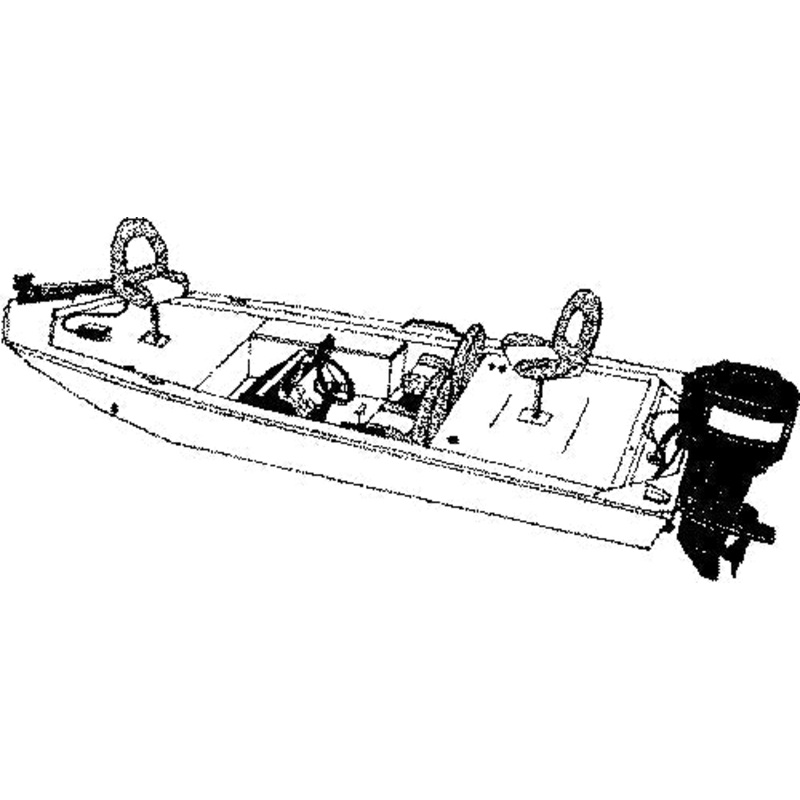 Carver 77817EF10 Jon Style Bass Boats, 17’6, Poly-Flex II Slate Gray Extra Wide