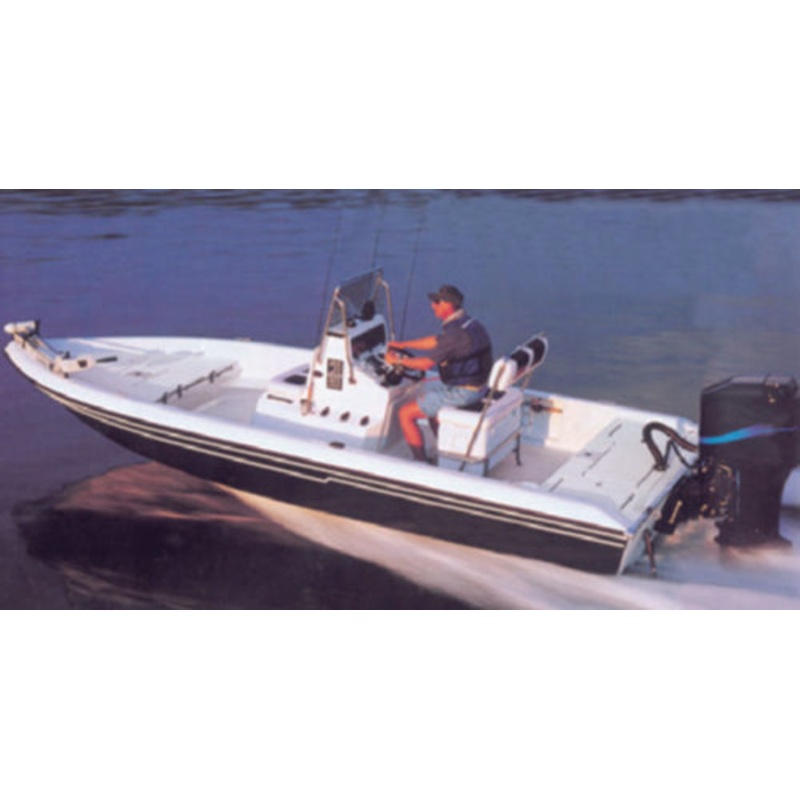 Carver Styled-To-Fit Cover For V-Hull Center Console Shallow Draft Fishing Boat (Skiffs)