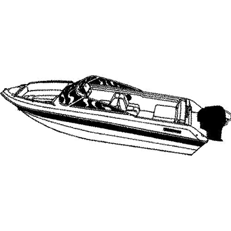 Carver Styled-To-Fit Cover For V-Hull Runabouts With Outboards