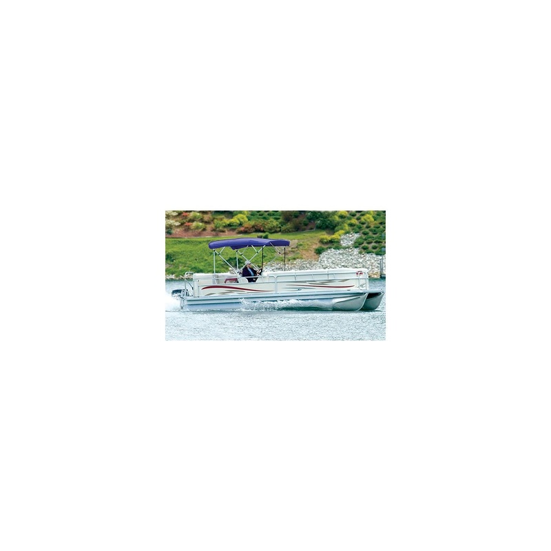 48 High 4 Bow Square Tube Pontoon UPS-Able Bimini Top, Pacific Blue Sunbrella Fabric Only