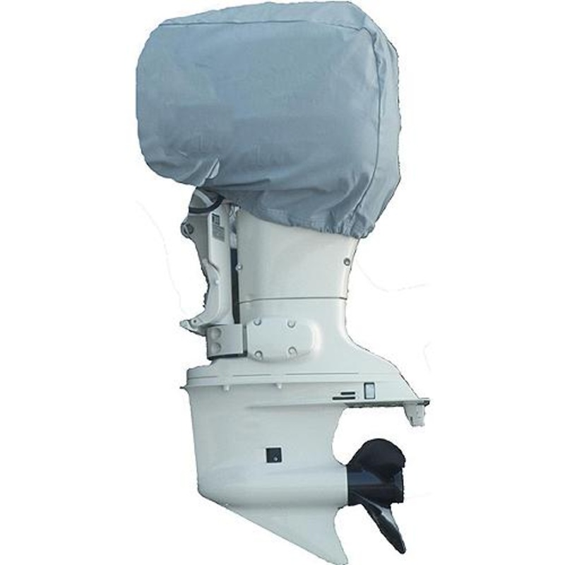 Carver 70003F10 Universal Outboard Motor Cover, Poly-Flex II Slate Gray, 100 hp