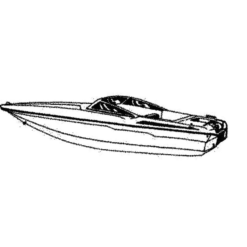 Carver 74119P Styled-To Fit Boat Cover For Ski Boats With Low Profile Windshield