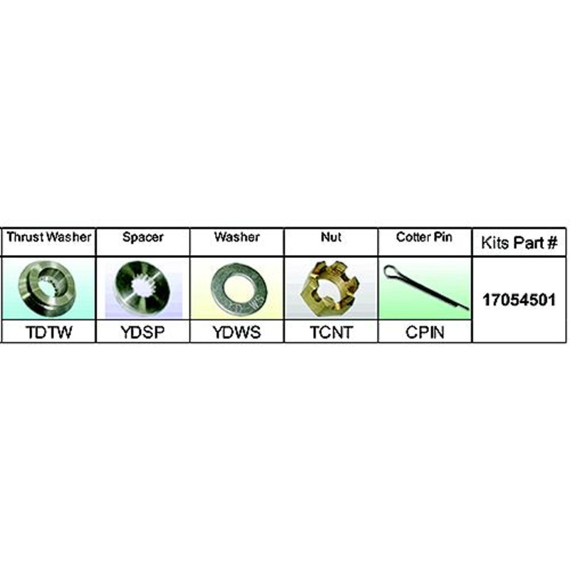 Solas 17054501 Fixed Hub Prop Hardware Kit – Nissan/Yohatsu, Type D