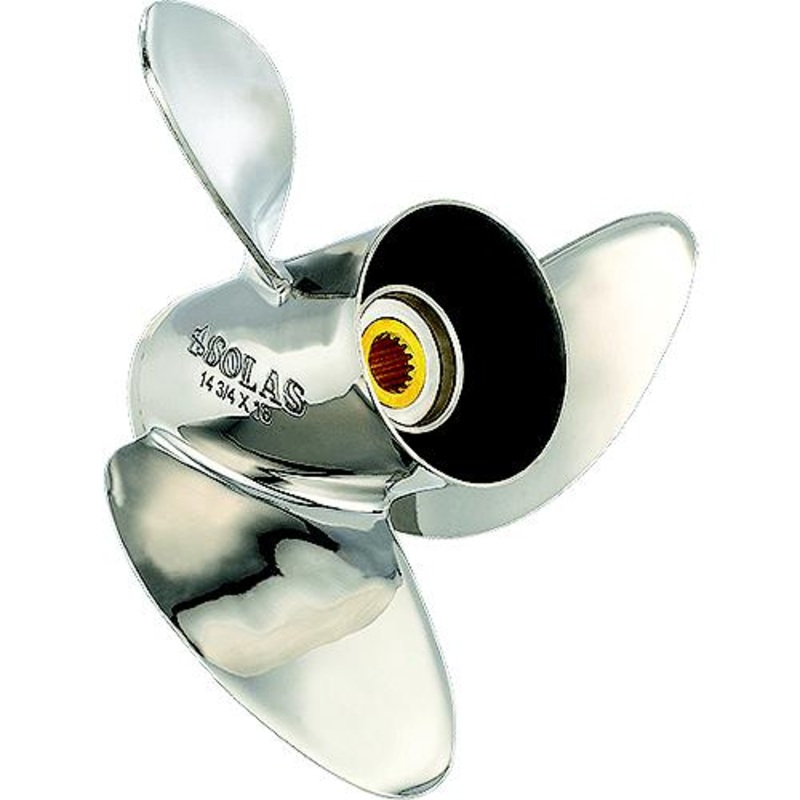 Solas 3451-139-21 HR Titan Stainless Steel 3-Blade Propeller For Yamaha