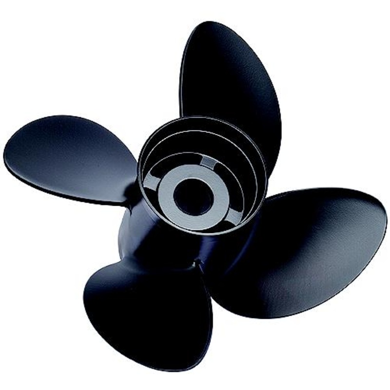 Solas 9413-133-13 Rubex Aluminum Interchangeable Hub 4-Blade Propeller, RH, 13.25 x 13