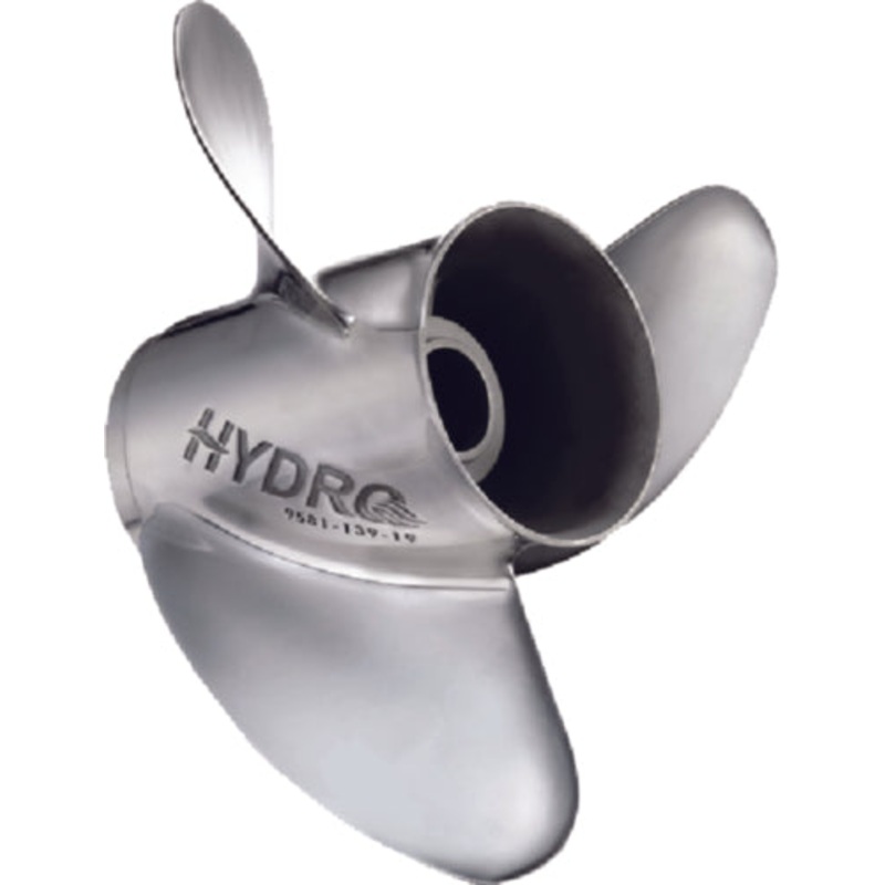 Solas 958113821 Rubex Hydro Stainless Steel Interchangeable Hub Propeller, RH, 4-3/4 Gearcase, 13-3/4 x 21