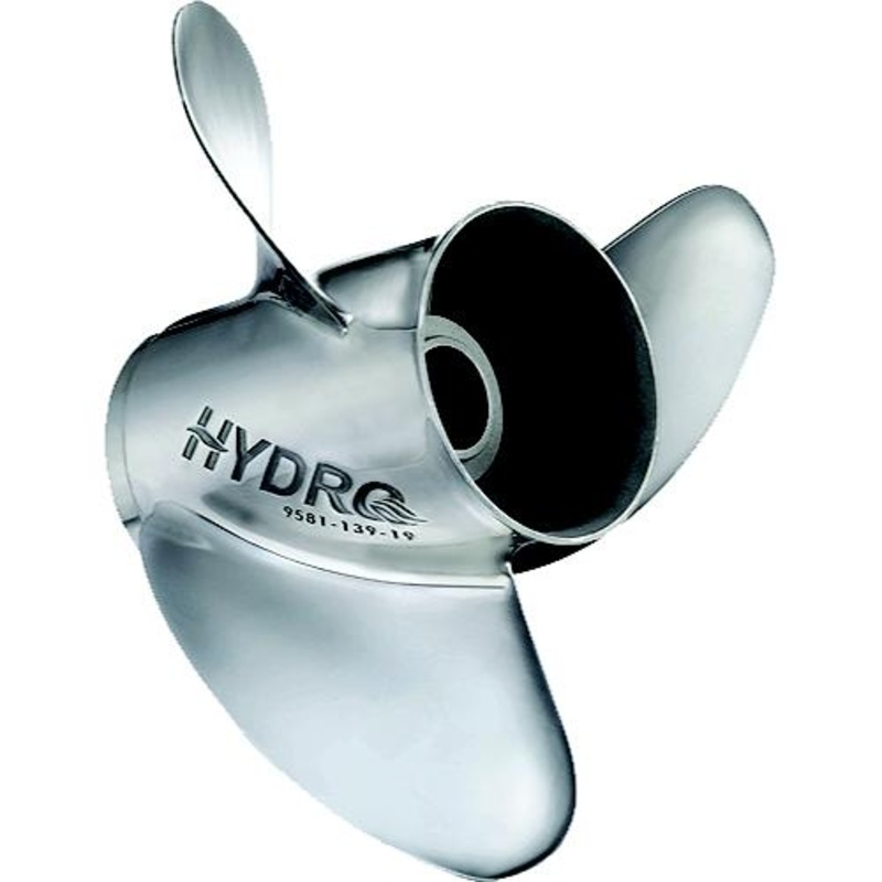 Solas 958114317 Rubex Hydro Stainless Steel Interchangeable Hub Propeller, RH, 4-3/4 Gearcase, 14-1/4 x 17