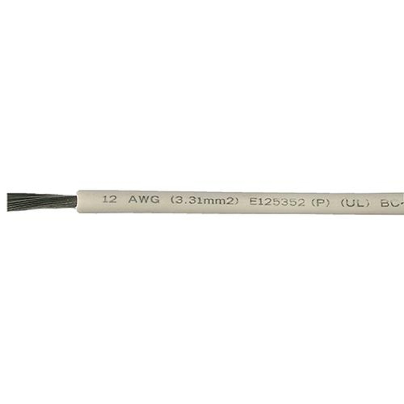 Cobra Wire A1012T05100FT Primary Tinned Copper Wire, 12 AWG, 100′, White