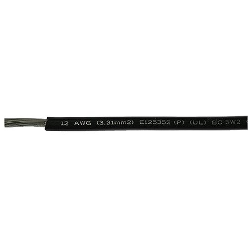 Cobra Wire A1012T07250FT Primary Tinned Copper Wire, 12 AWG, 250′, Black