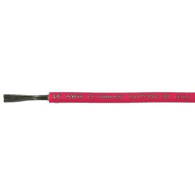 Cobra Wire A1012T09100FT Primary Tinned Copper Wire, 12 AWG, 100′, Pink