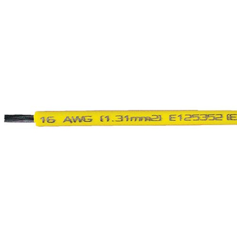 Cobra Wire A1016T04100FT Primary Tinned Copper Wire, 16 AWG, 100′, Yellow