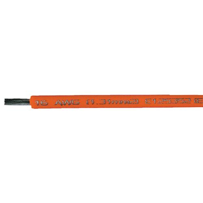 Cobra Wire A1016T15100FT Primary Tinned Copper Wire, 16 AWG, 100′, Orange