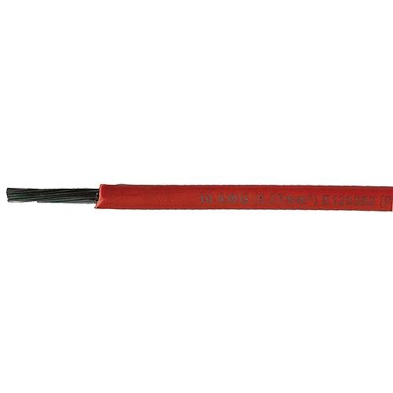 Cobra Wire A2010T01100FT Primary Tinned Copper Wire, 10 AWG, 100′, Red
