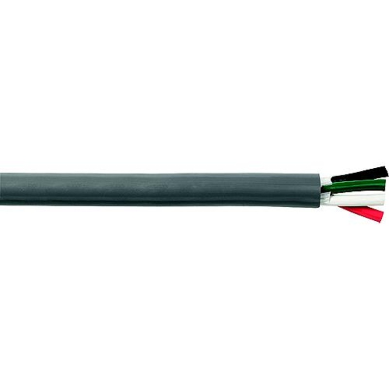 Cobra Wire B6G14T40100FT Tinned Copper Round Triplex Wire, 14/4, 100′, Gray