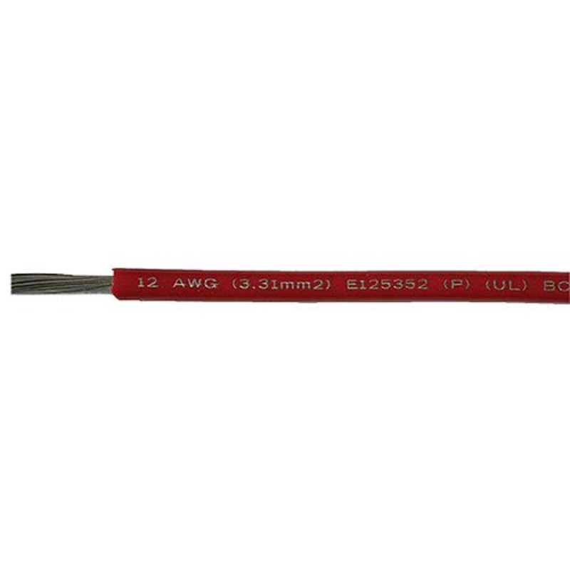 Cobra Wire A1012T01100FT Primary Tinned Copper Wire, 12 AWG, 100′, Red