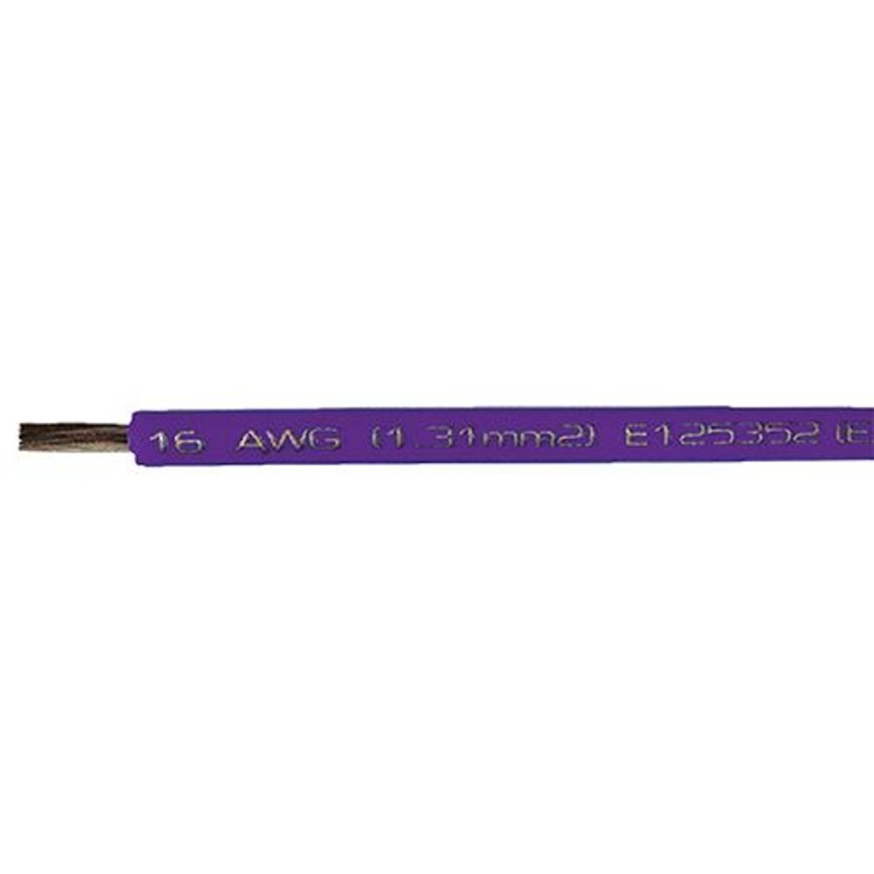 Cobra Wire A1016T14100FT Primary Tinned Copper Wire, 16 AWG, 100′, Purple