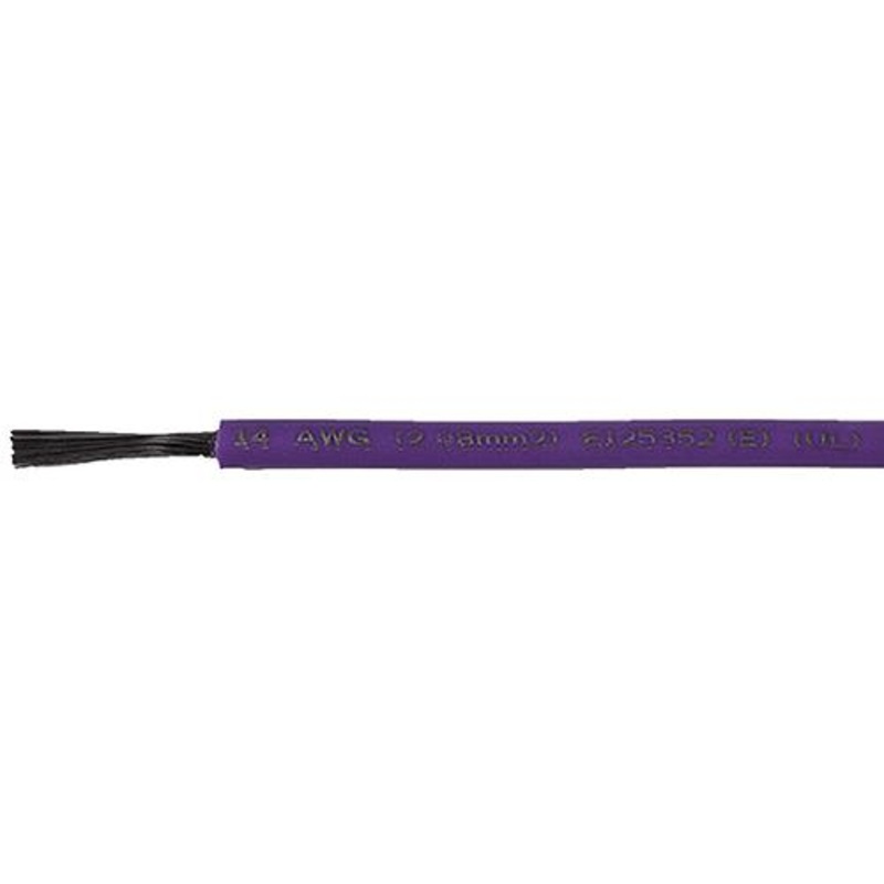Cobra Wire A1012T14100FT Primary Tinned Copper Wire, 12 AWG, 100′, Purple