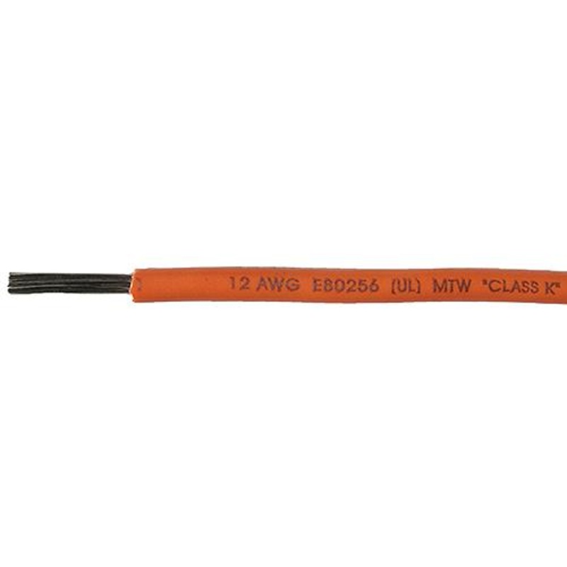 Cobra Wire A1012T15100FT Primary Tinned Copper Wire, 12 AWG, 100′, Orange