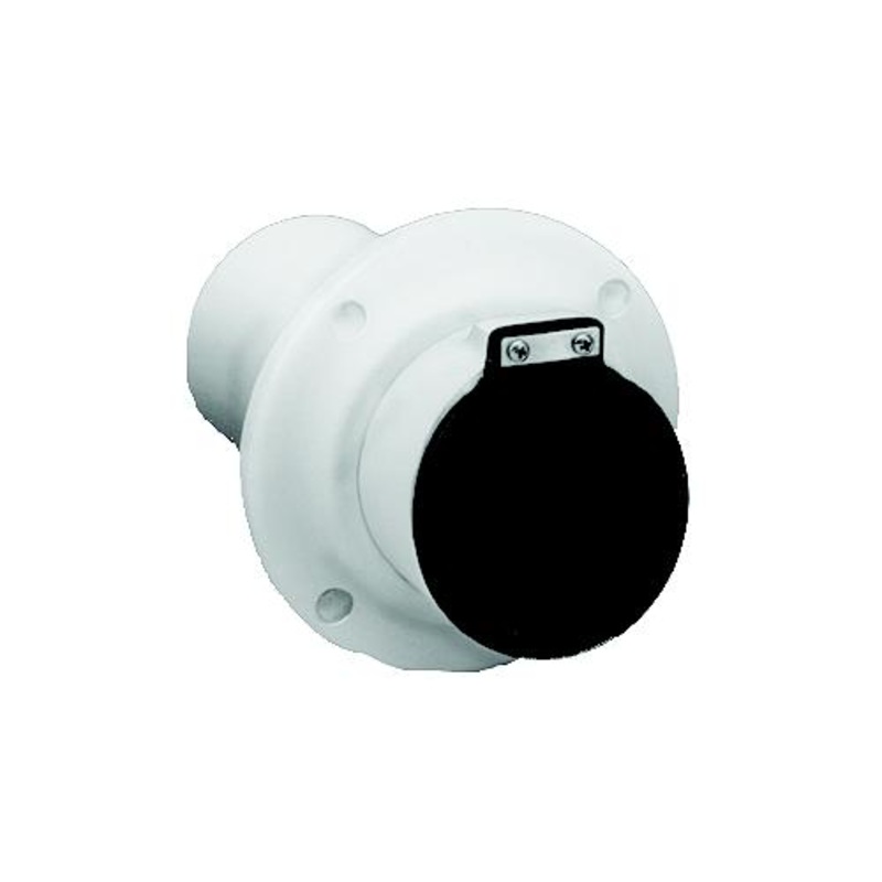 2 Exhaust Thru-Hull, White w/Flapper