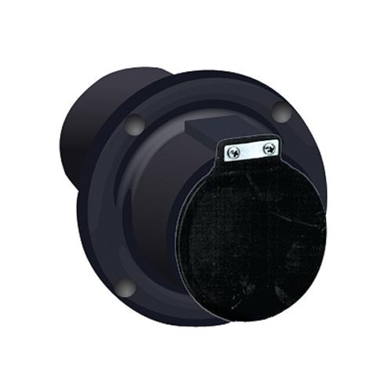 3 Exhaust Thru-Hull, Black w/Flapper