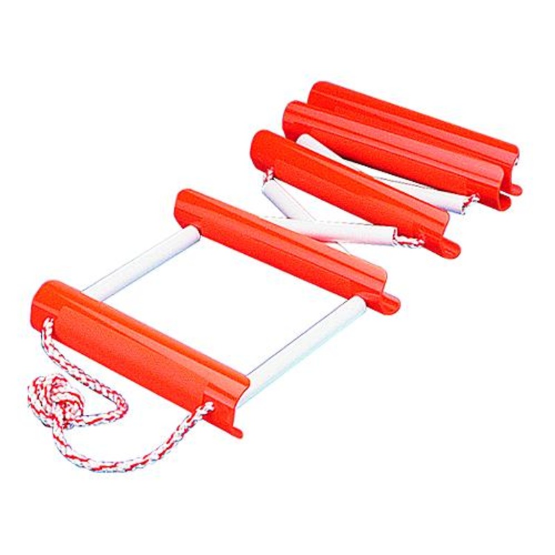 SeaDog 582501 Portable Emergency 5 Step Boarding Ladder, High-Visibility Orange Polycarbonate & Nylon Rope